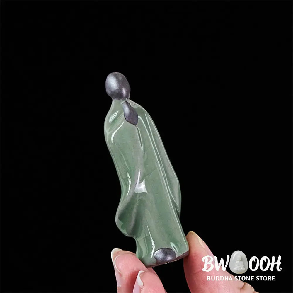 BWOOOH handcrafted Buddha statue - Meditation Monk Ceramic Statue Sere