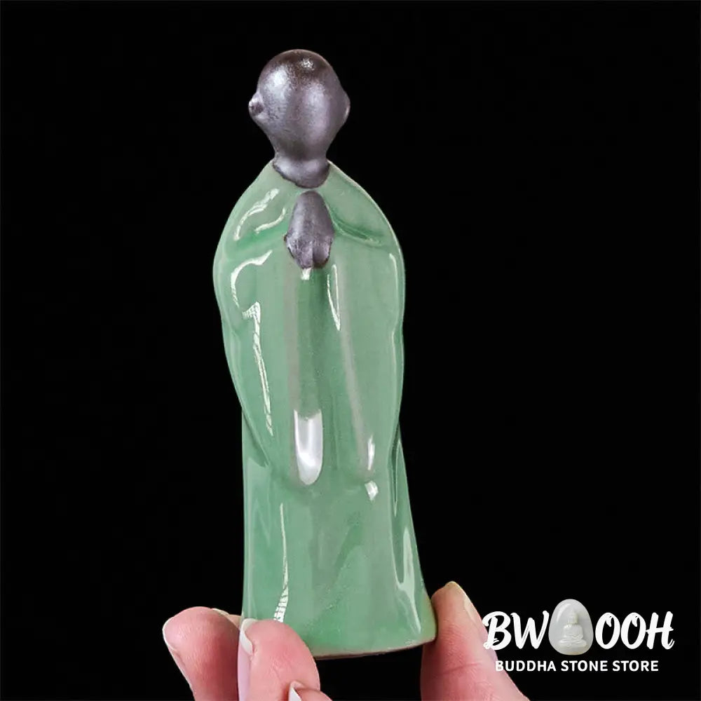 BWOOOH handcrafted Buddha statue - Meditation Monk Ceramic Statue Sere