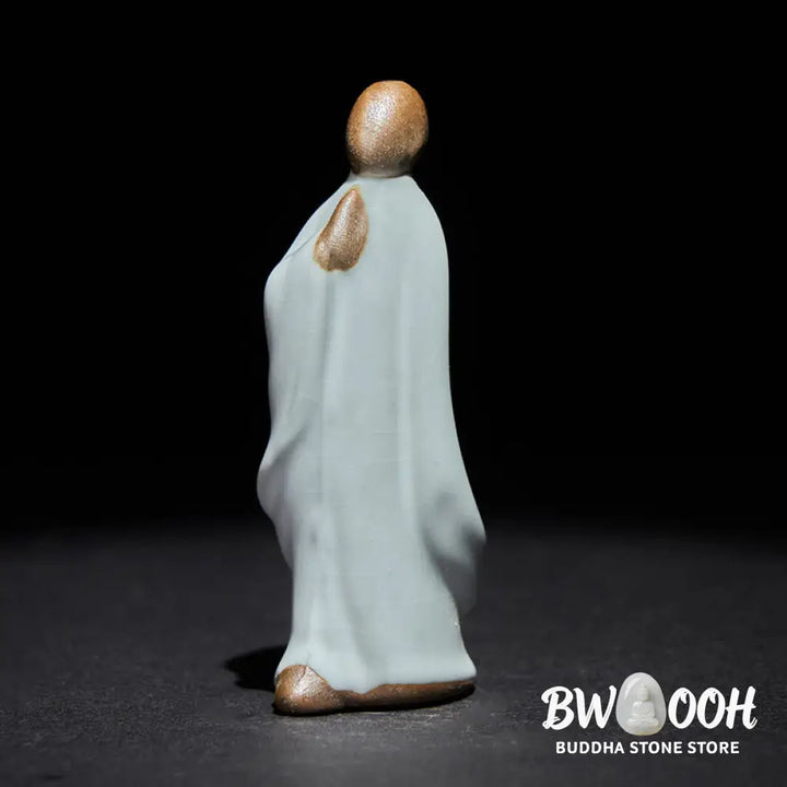 BWOOOH handcrafted Buddha statue - Meditation Monk Ceramic Statue Sere