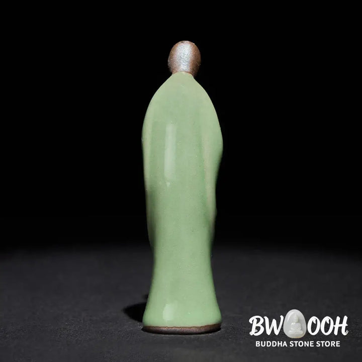 BWOOOH handcrafted Buddha statue - Meditation Monk Ceramic Statue Sere