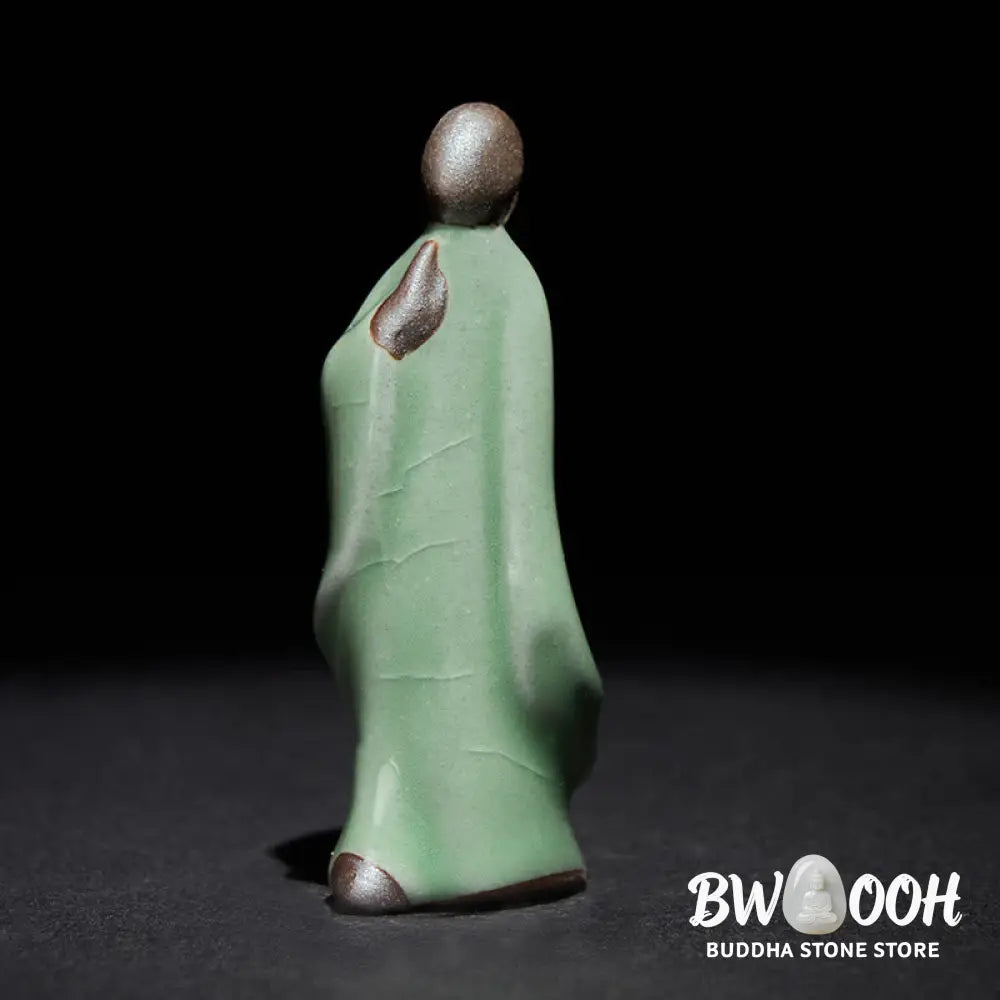BWOOOH handcrafted Buddha statue - Meditation Monk Ceramic Statue Sere