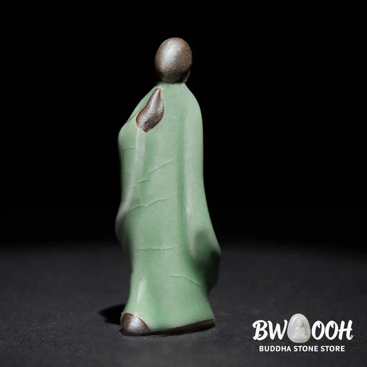 BWOOOH handcrafted Buddha statue - Meditation Monk Ceramic Statue Sere