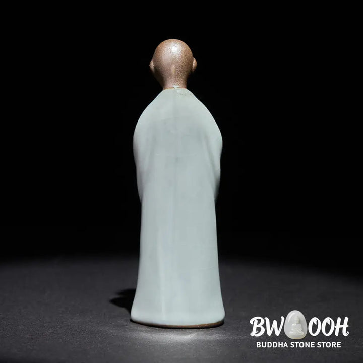 BWOOOH handcrafted Buddha statue - Meditation Monk Ceramic Statue Sere