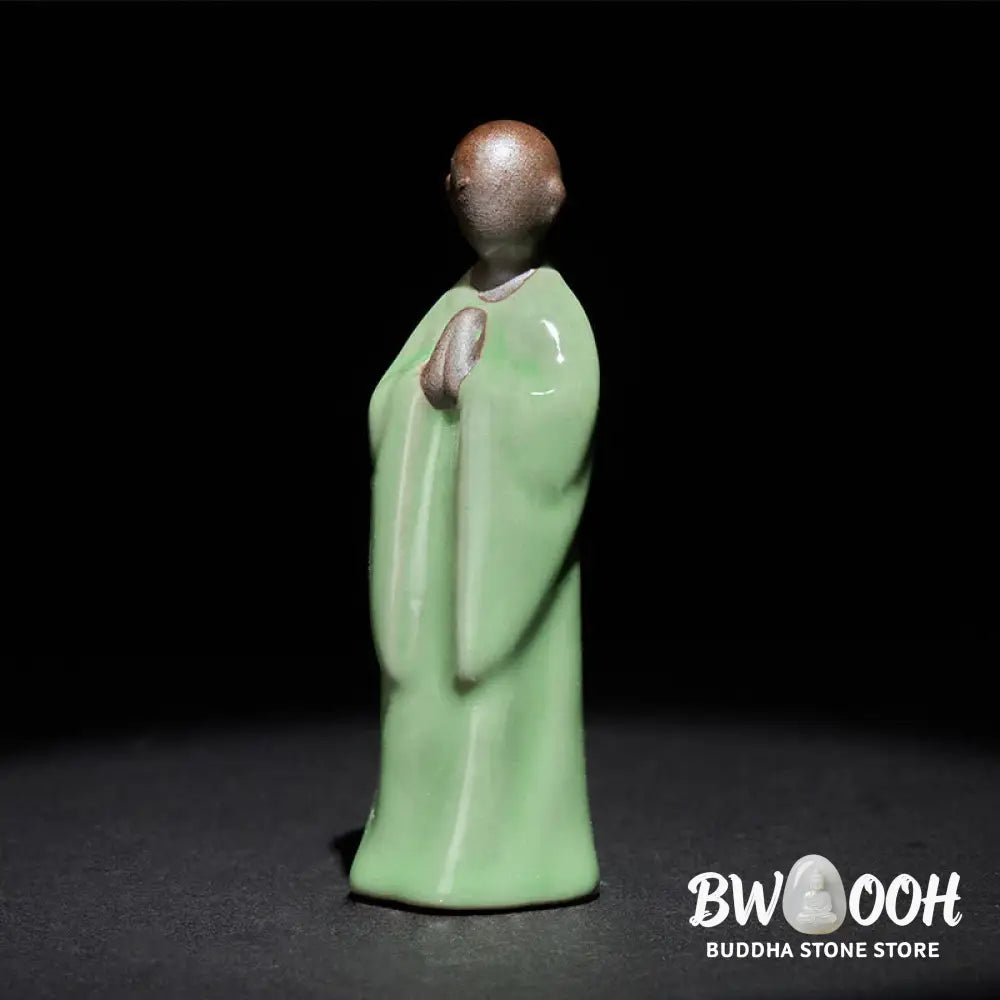 BWOOOH handcrafted Buddha statue - Meditation Monk Ceramic Statue Sere
