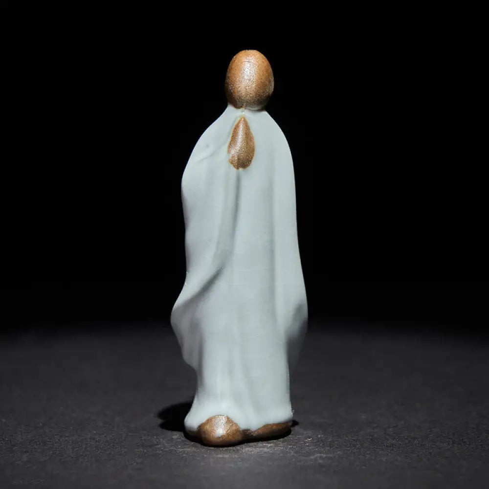 BWOOOH handcrafted Buddha statue - Meditation Monk Ceramic Statue Sere
