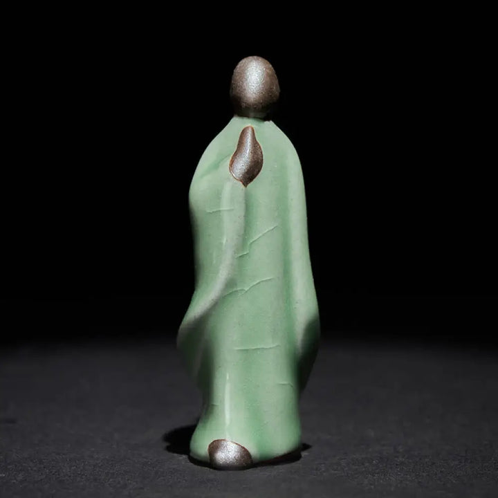 BWOOOH handcrafted Buddha statue - Meditation Monk Ceramic Statue Sere