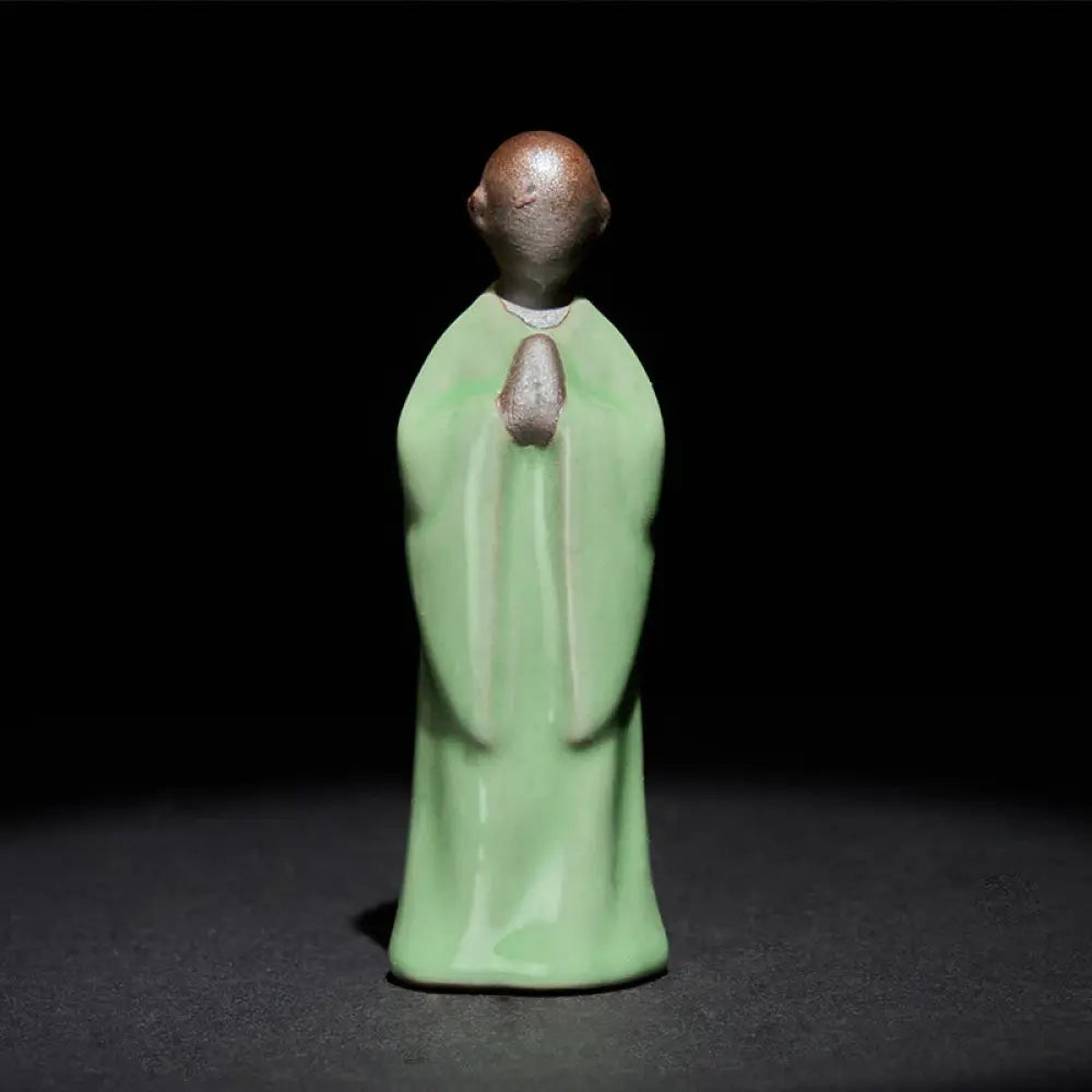BWOOOH handcrafted Buddha statue - Meditation Monk Ceramic Statue Sere