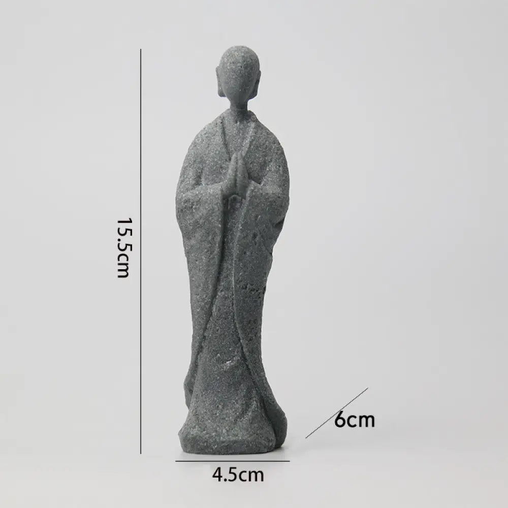 BWOOOH Meditation Buddha Monk Serenity Home Decoration - One-handed Buddha 8*7*18cm - Decorations