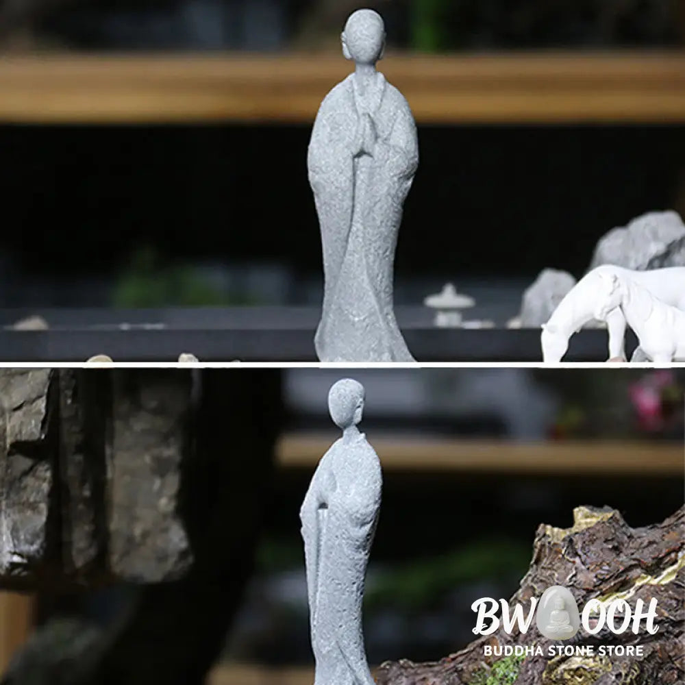 BWOOOH Meditation Buddha Monk Serenity Home Decoration - One-handed Buddha 8*7*18cm - Decorations