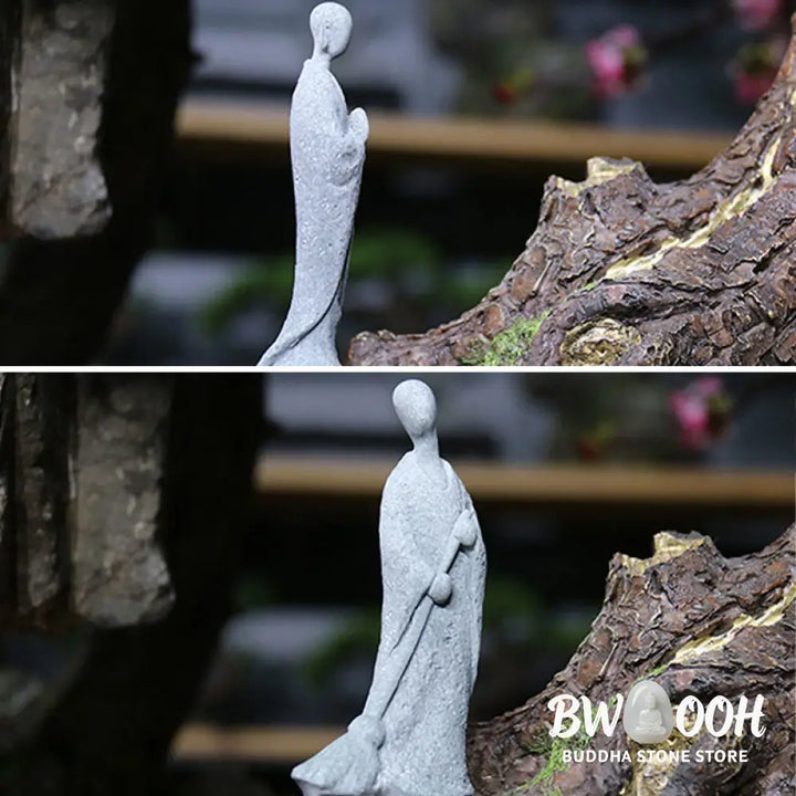 BWOOOH Meditation Buddha Monk Serenity Home Decoration - One-handed Buddha 8*7*18cm - Decorations