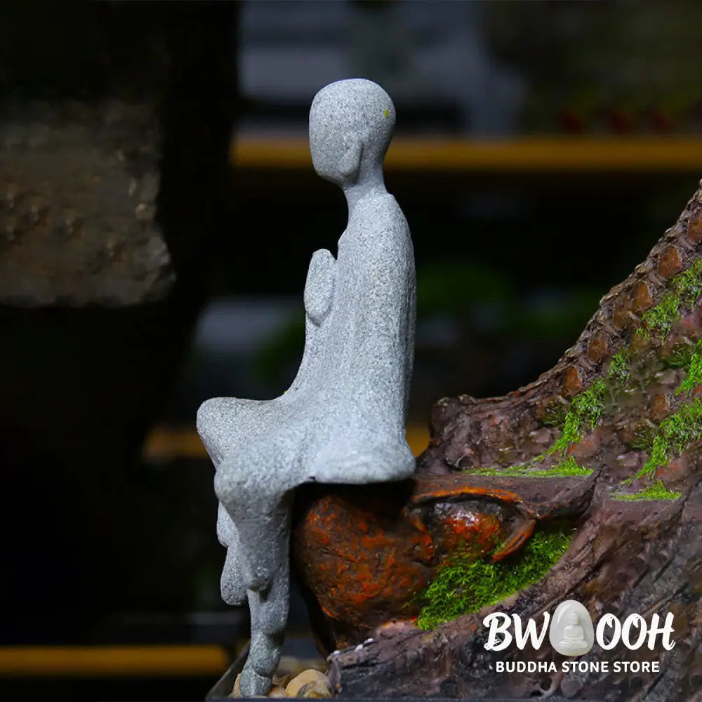 BWOOOH Meditation Buddha Monk Serenity Home Decoration - One-handed Buddha 8*7*18cm - Decorations