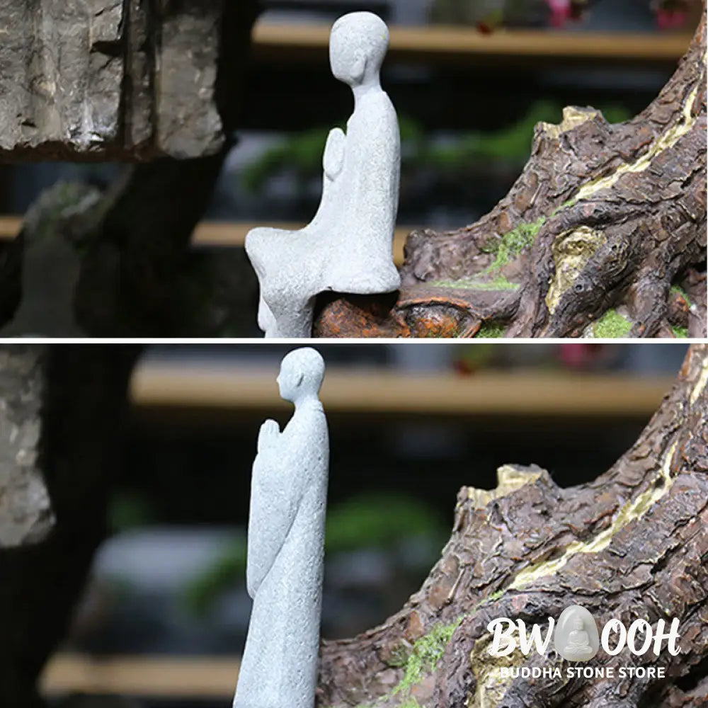 BWOOOH Meditation Buddha Monk Serenity Home Decoration - One-handed Buddha 8*7*18cm - Decorations