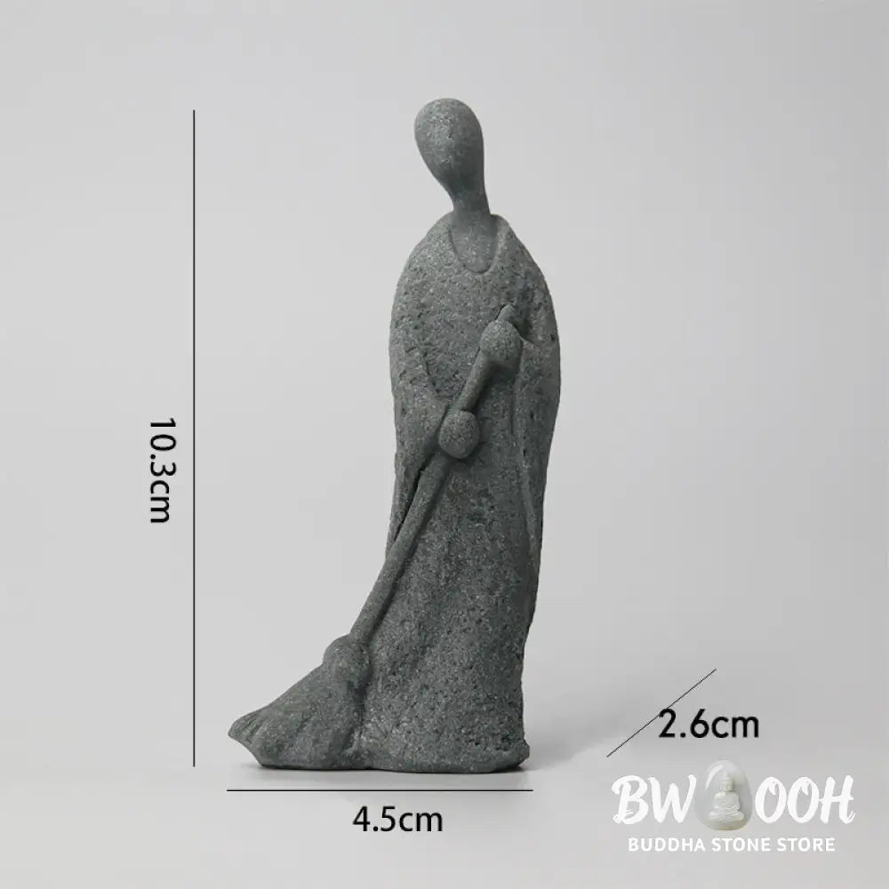 BWOOOH Meditation Buddha Monk Serenity Home Decoration - One-handed Buddha 8*7*18cm - Decorations