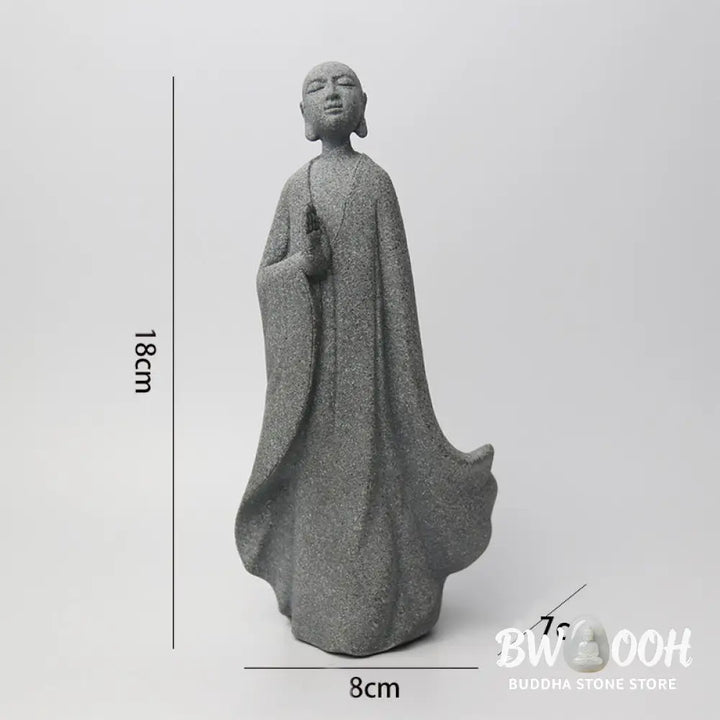 BWOOOH Meditation Buddha Monk Serenity Home Decoration - One-handed Buddha 8*7*18cm - Decorations