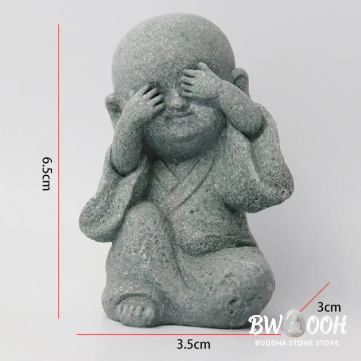 BWOOOH Meditation Prayer Monk Buddha Statue Serenity Home Decoration - Decorations
