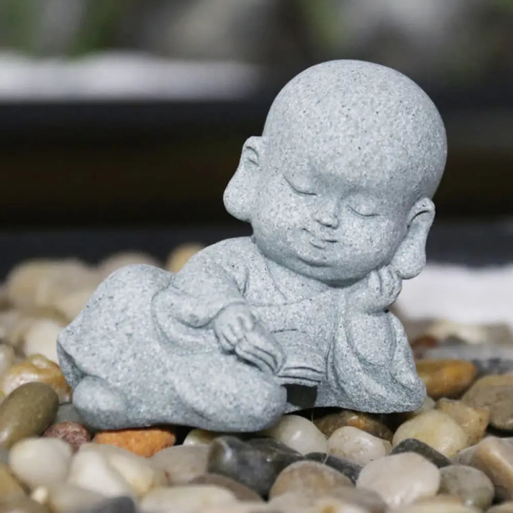 BWOOOH Meditation Prayer Monk Buddha Statue Serenity Home Decoration - Decorations