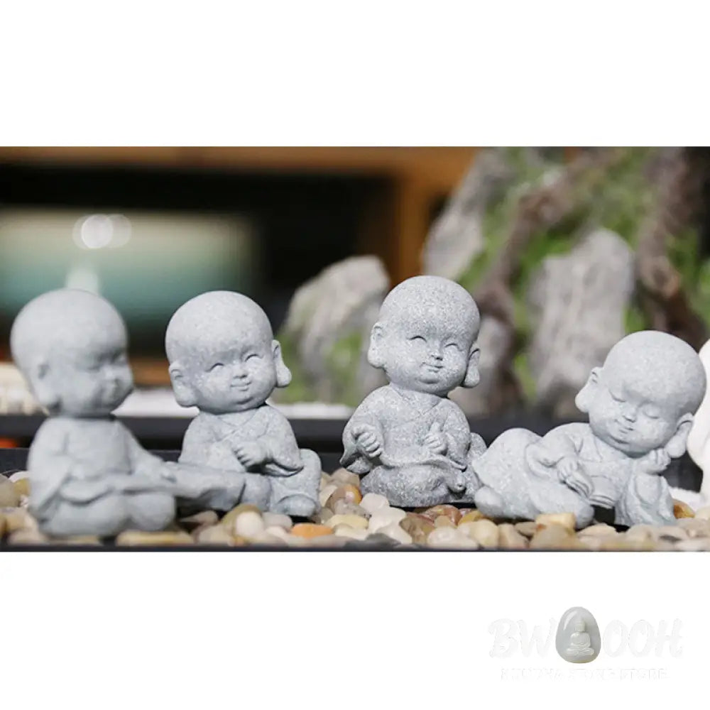 BWOOOH Meditation Prayer Monk Buddha Statue Serenity Home Decoration - Decorations