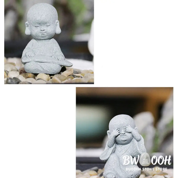 BWOOOH Meditation Prayer Monk Buddha Statue Serenity Home Decoration - Decorations