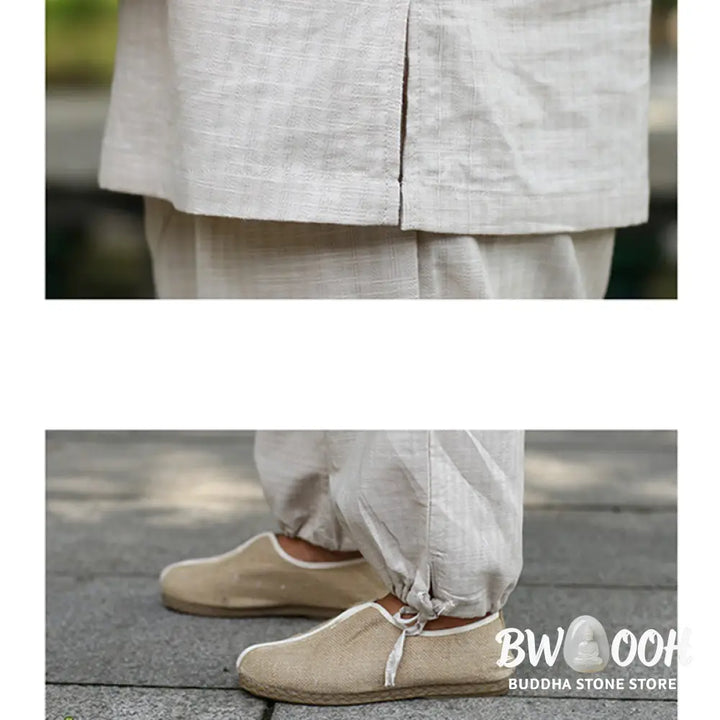 Buddha Stones Meditation Prayer Spiritual Zen Practice Uniform Clothing Men’s Set - Clothes