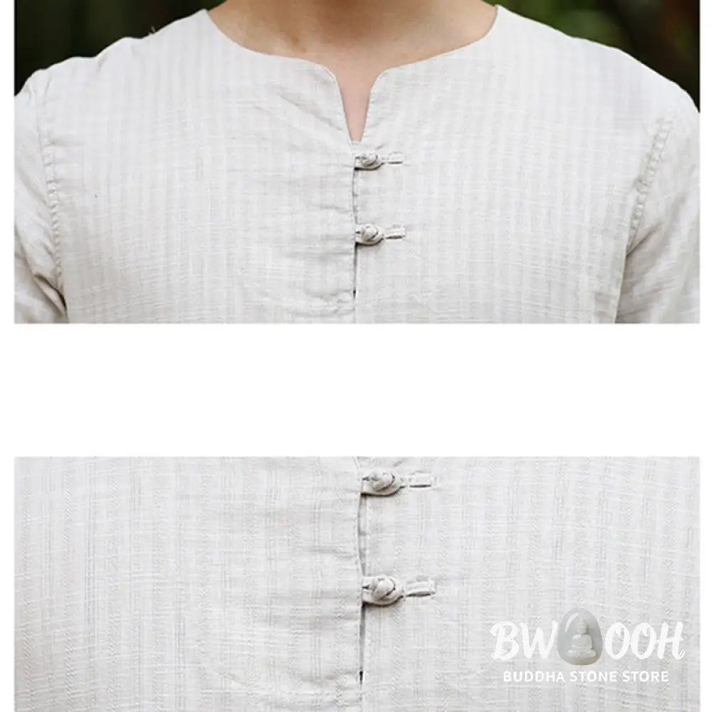 Buddha Stones Meditation Prayer Spiritual Zen Practice Uniform Clothing Men’s Set - Clothes