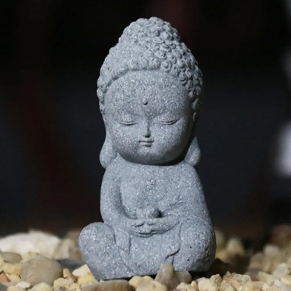 BWOOOH Meditation Buddha Statue Compassion Home Decoration - 4*2.5*7cm - Decorations