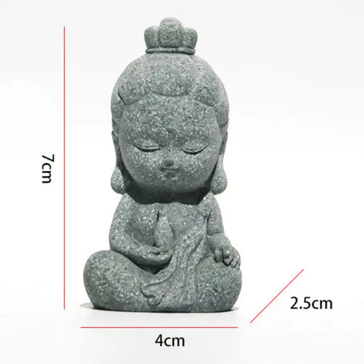 BWOOOH Meditation Buddha Statue Compassion Home Decoration - 4*2.5*7cm - Decorations