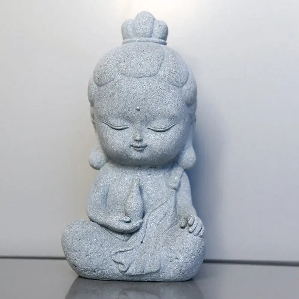 BWOOOH Meditation Buddha Statue Compassion Home Decoration - 4*2.5*7cm - Decorations