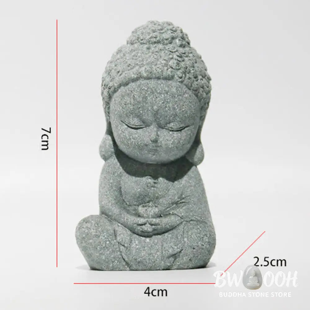 BWOOOH Meditation Buddha Statue Compassion Home Decoration - 4*2.5*7cm - Decorations