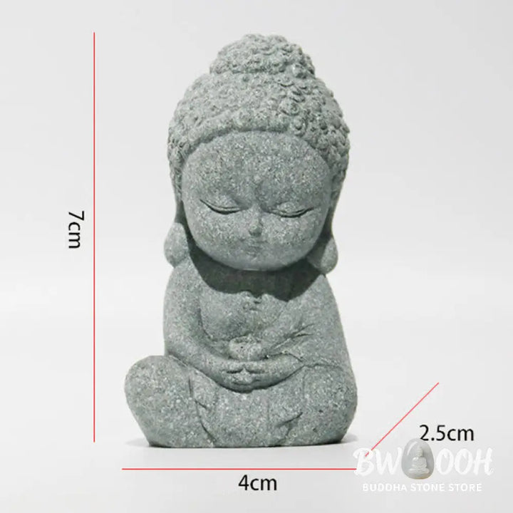 BWOOOH Meditation Buddha Statue Compassion Home Decoration - 4*2.5*7cm - Decorations