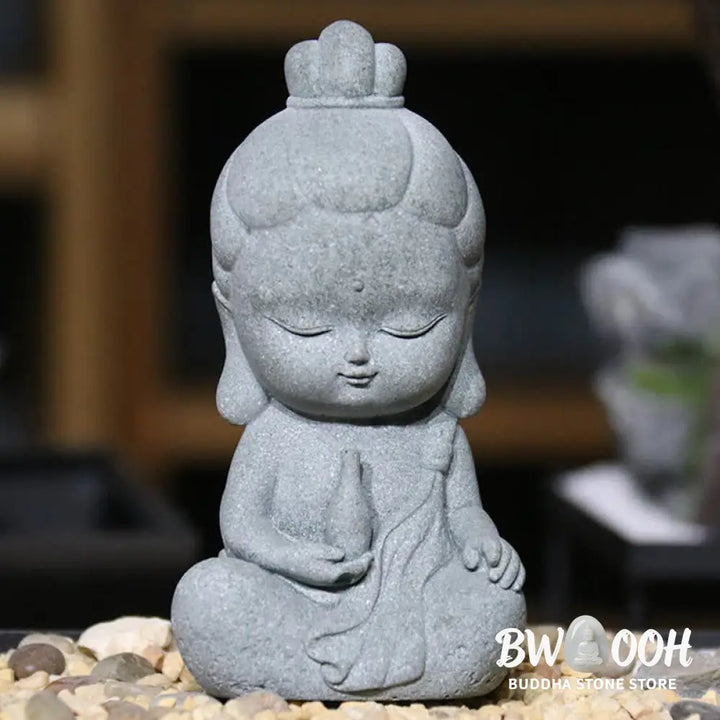 BWOOOH Meditation Buddha Statue Compassion Home Decoration - 4*2.5*7cm - Decorations