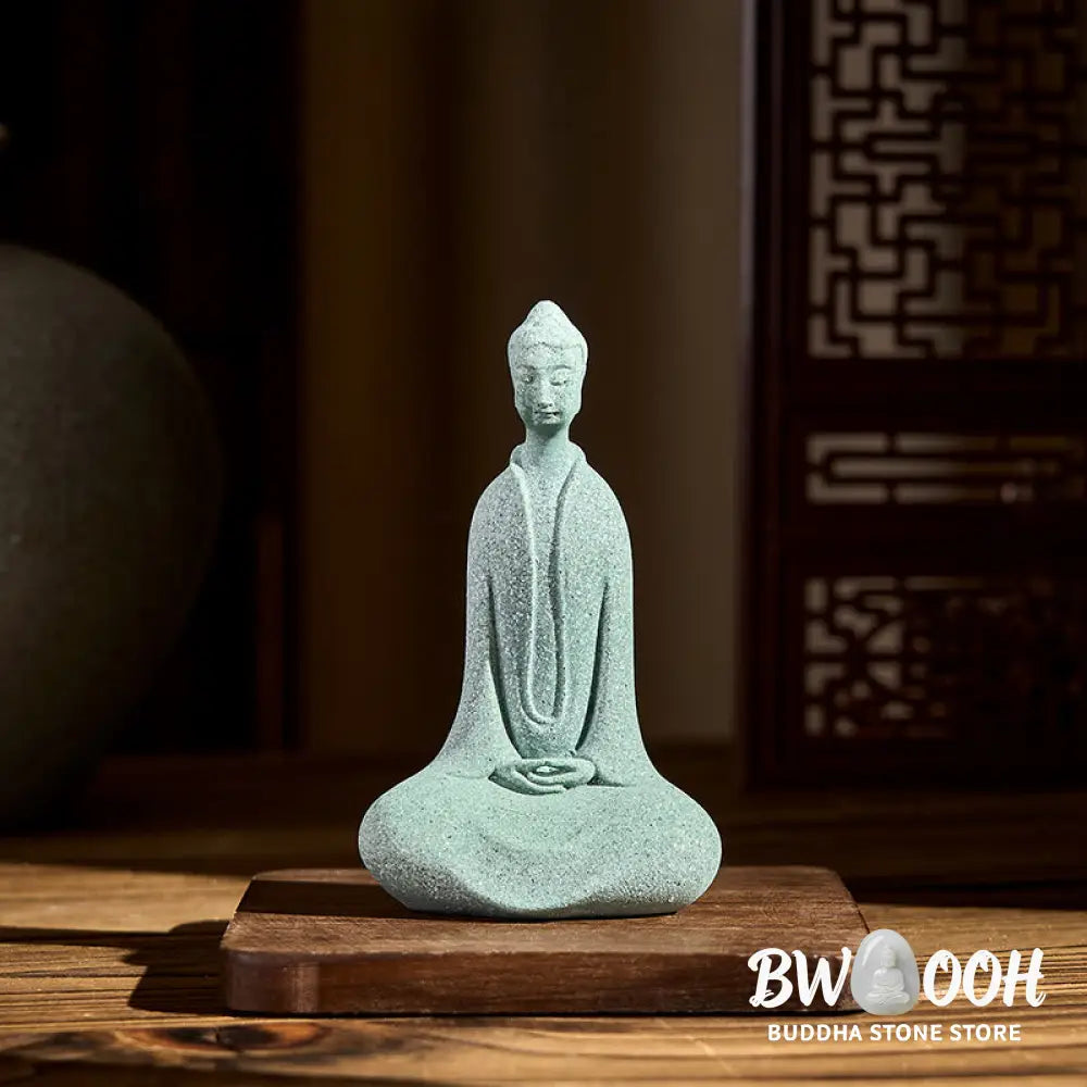 BWOOOH handcrafted Buddha statue - Meditation Buddha Statue Sandstone 