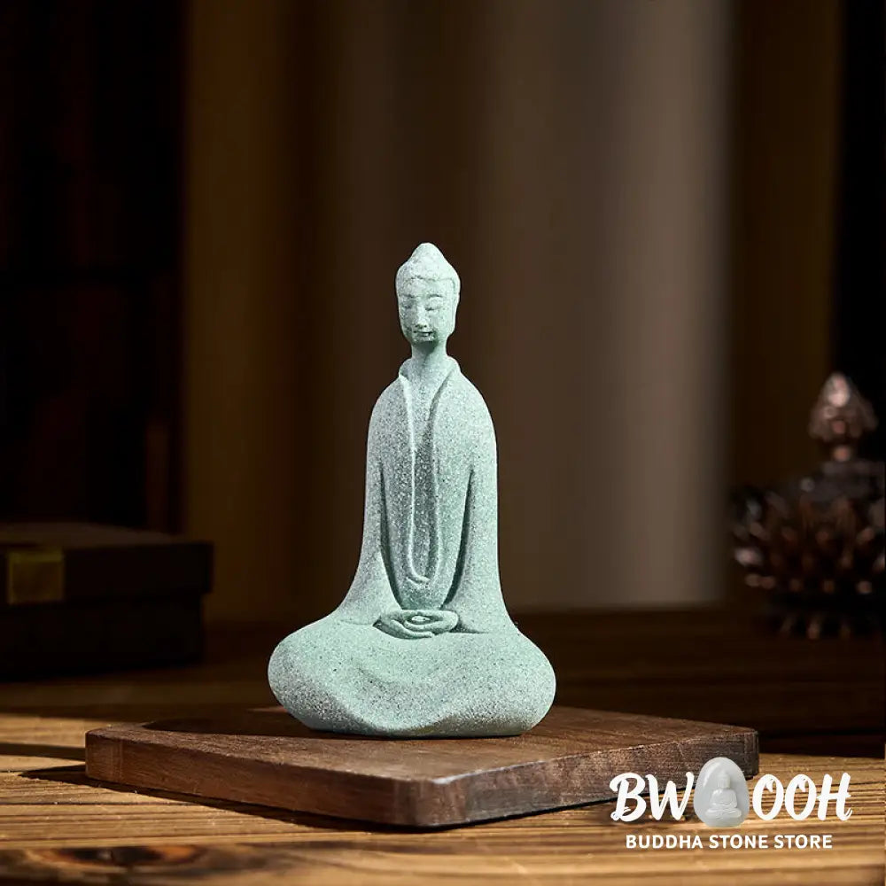 BWOOOH handcrafted Buddha statue - Meditation Buddha Statue Sandstone 