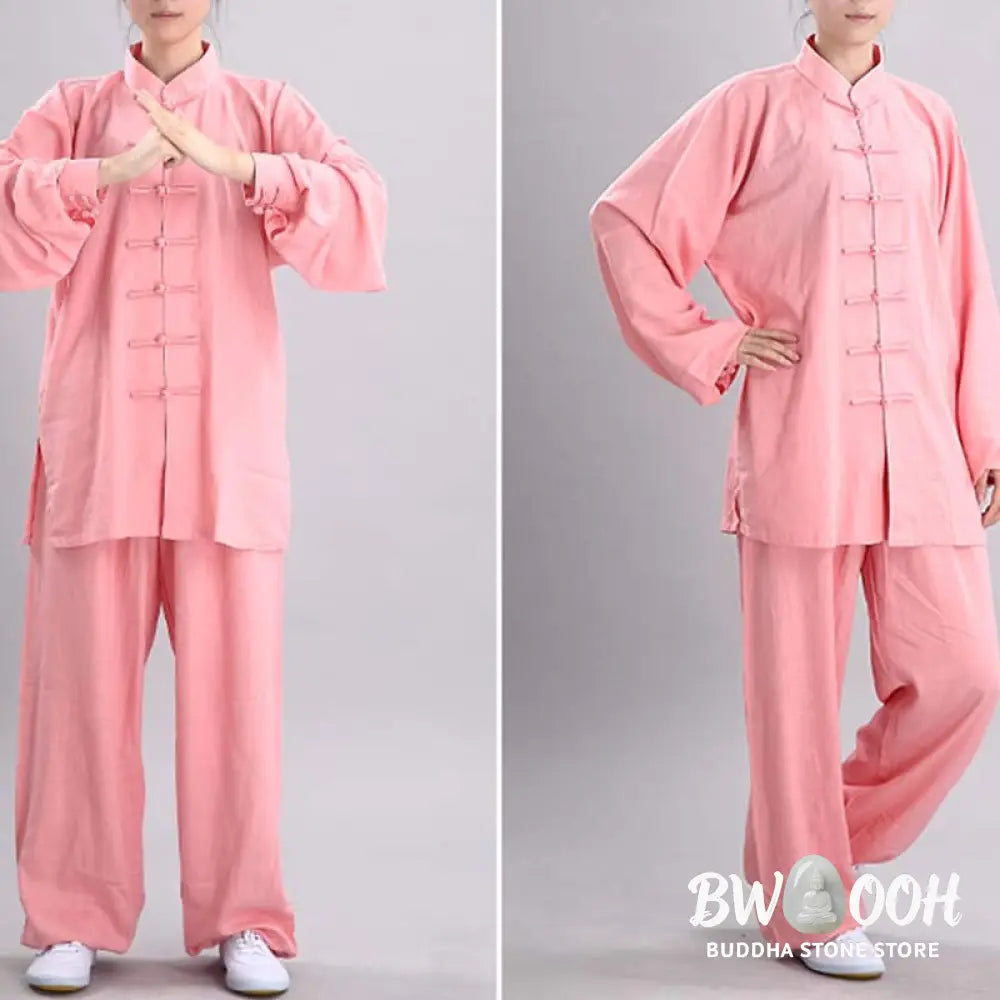 Buddha Stones Meditation Zen Prayer Spiritual Tai Chi Qigong Practice Unisex Embroidery Clothing Set - Clothes