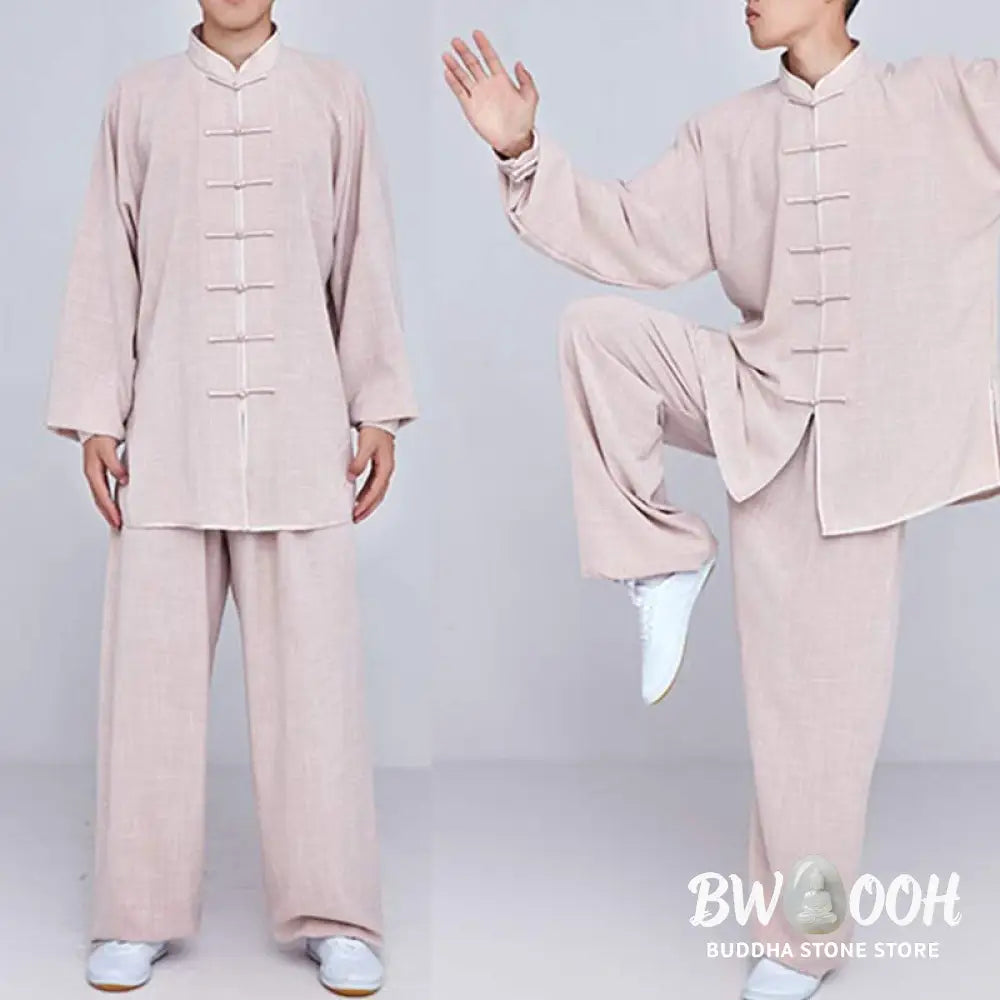 Buddha Stones Meditation Zen Prayer Spiritual Tai Chi Qigong Practice Unisex Embroidery Clothing Set - Clothes