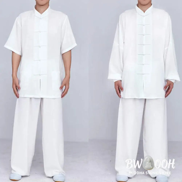 Buddha Stones Meditation Zen Prayer Spiritual Tai Chi Qigong Practice Unisex Embroidery Clothing Set - Clothes