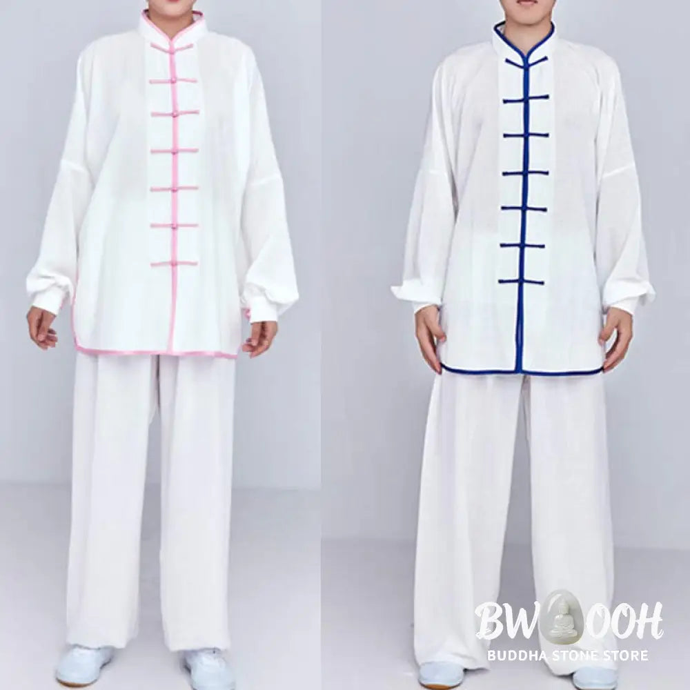 Buddha Stones Meditation Zen Prayer Spiritual Tai Chi Qigong Practice Unisex Embroidery Clothing Set - Clothes
