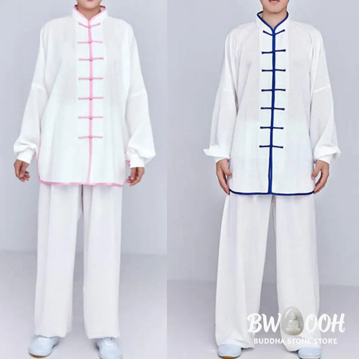 Buddha Stones Meditation Zen Prayer Spiritual Tai Chi Qigong Practice Unisex Embroidery Clothing Set - Clothes
