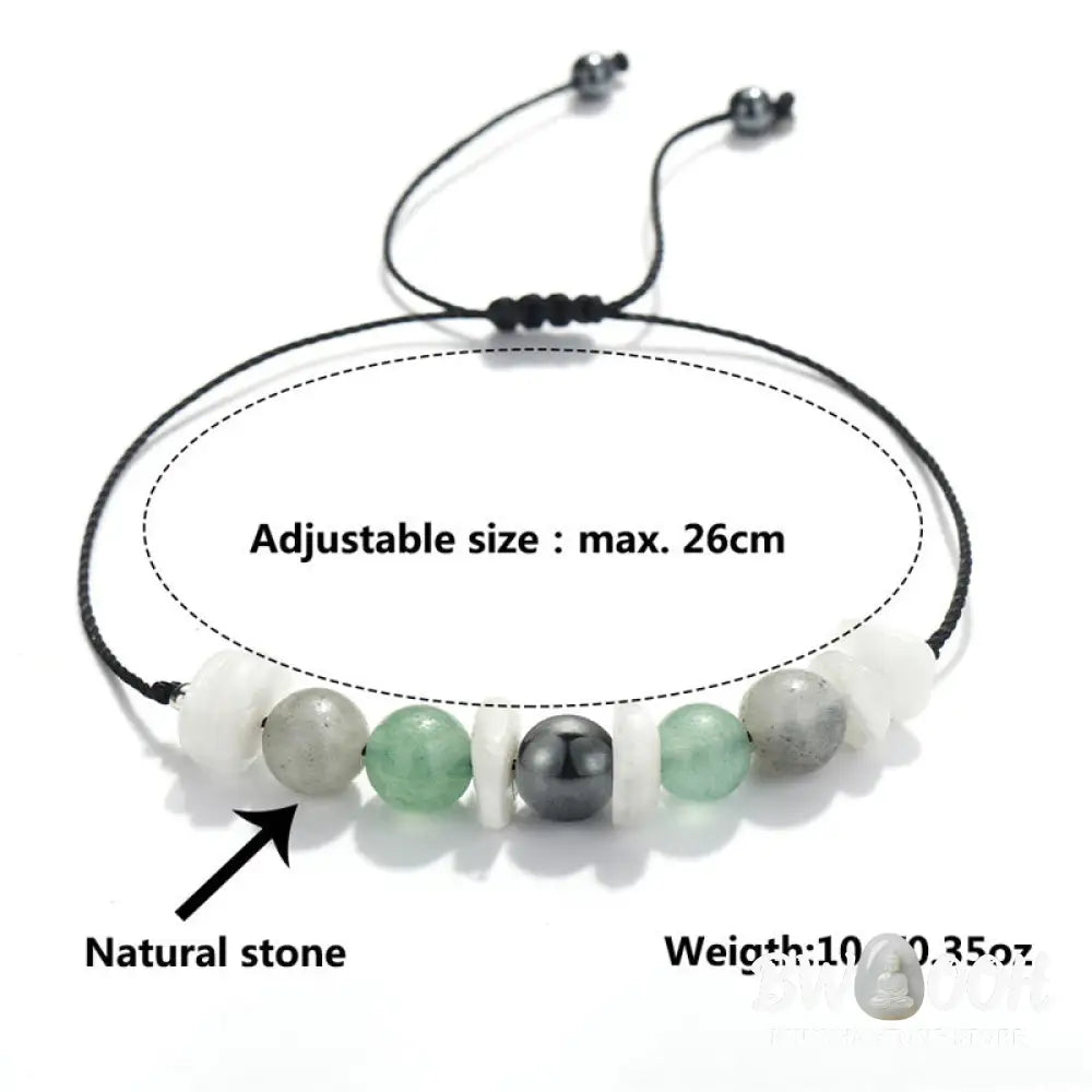 Buddha Stones Menopause Labradorite Green Aventurine White Moonstone Healing Bracelet - BWOOOH - Menopause(Wrist