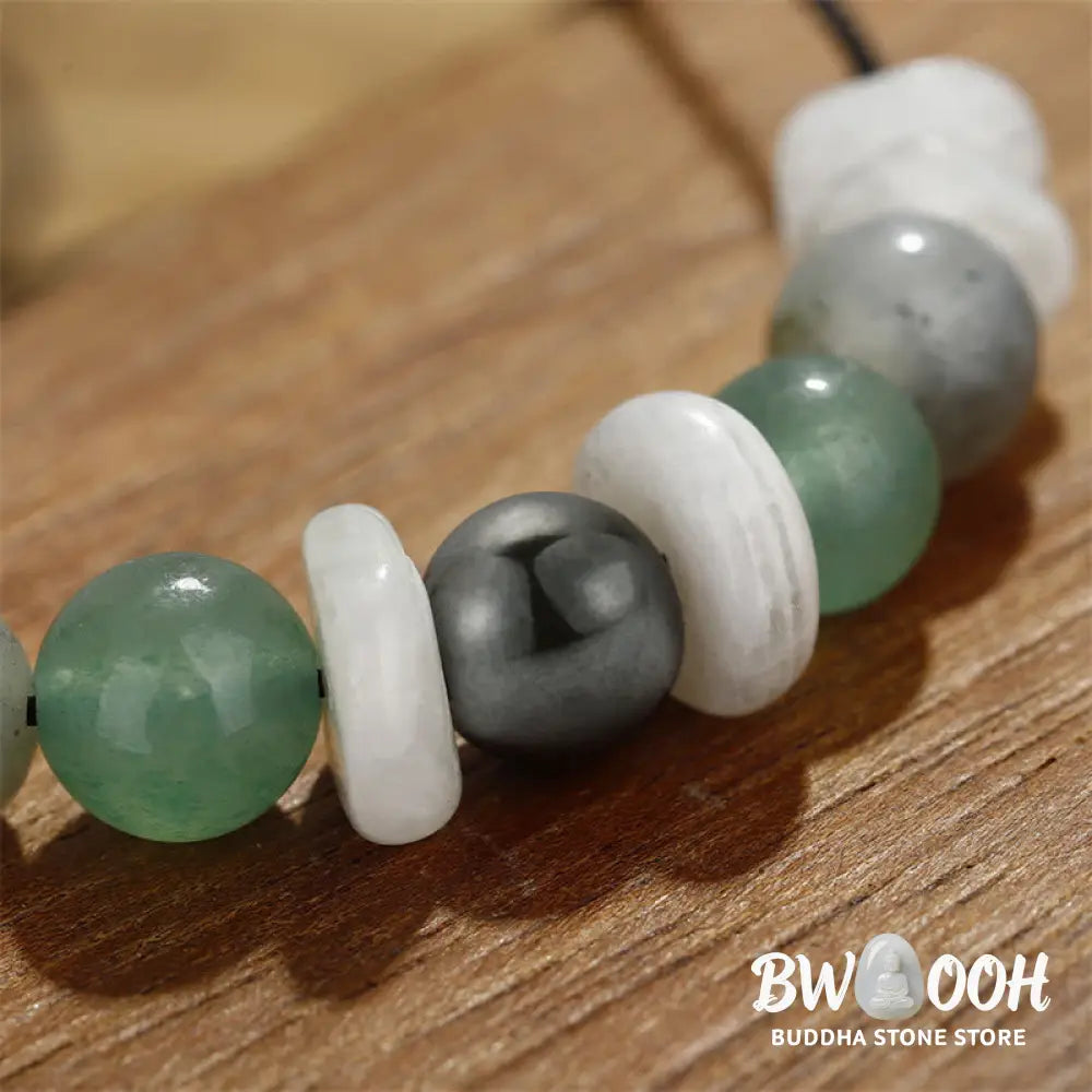 Buddha Stones Menopause Labradorite Green Aventurine White Moonstone Healing Bracelet - BWOOOH - Menopause(Wrist