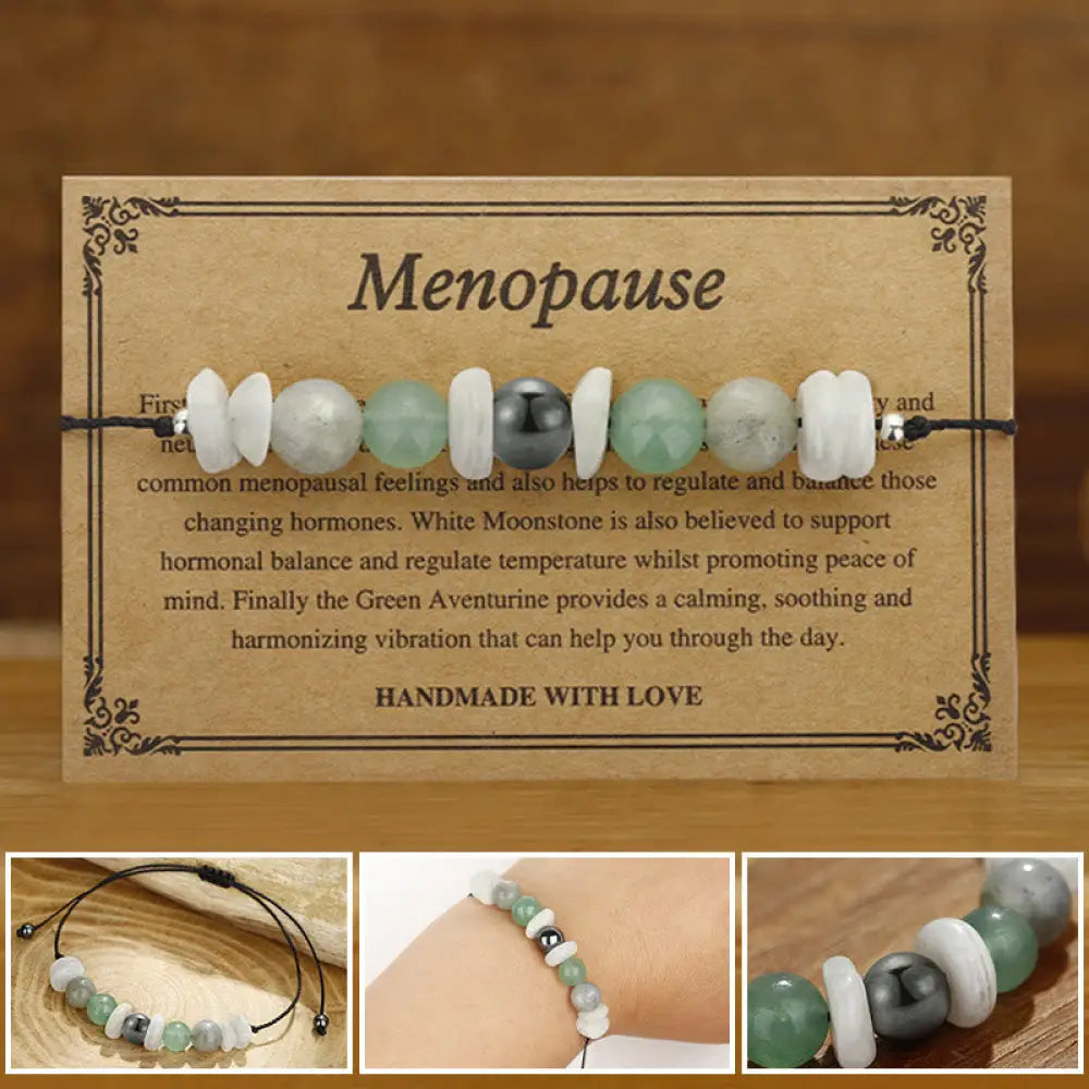 BWOOOH Menopause Labradorite Green Aventurine White Moonstone Healing Bracelet — Labradorite crystal healing bracelet for ...