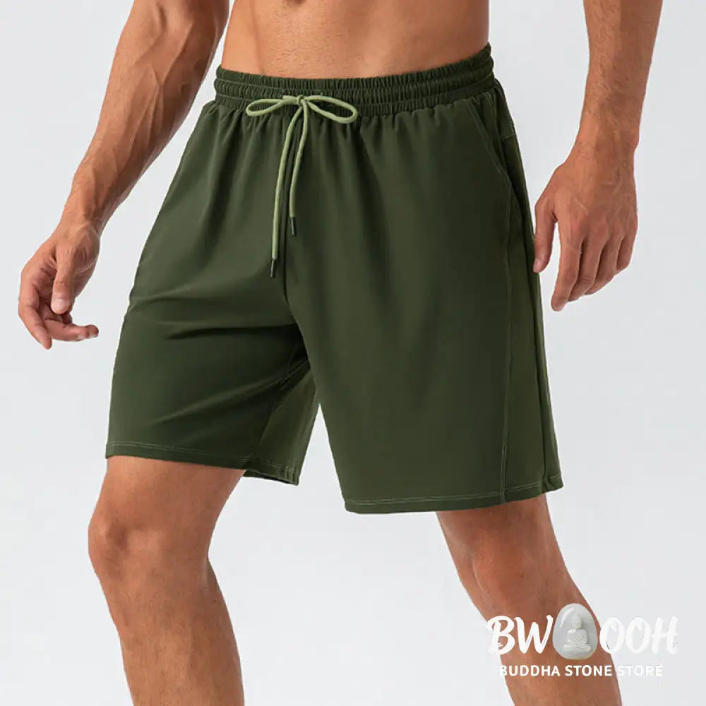 Buddha Stones Men’s Casual Breathable Loose Nylon Quick Dry Sports Shorts With Pockets - Men’s Shorts
