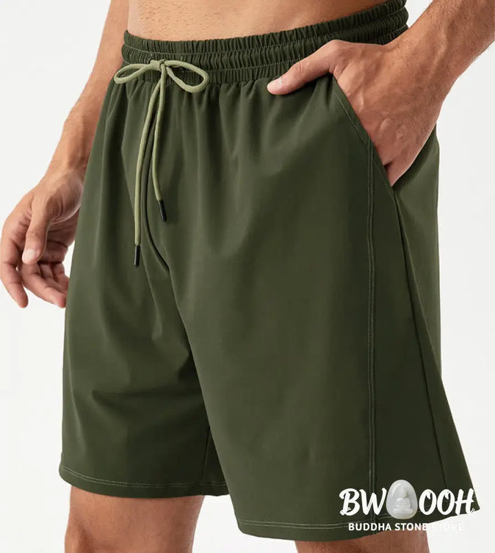 Buddha Stones Men’s Casual Breathable Loose Nylon Quick Dry Sports Shorts With Pockets - Men’s Shorts