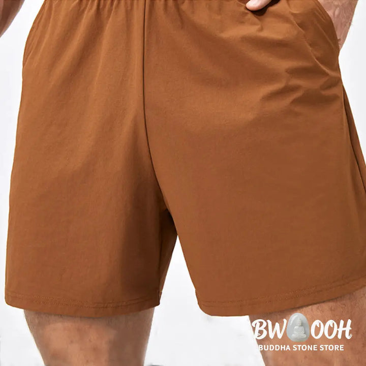 Buddha Stones Men’s Casual Loose Nylon Quick Dry Sports Shorts With Pockets - Men’s Shorts