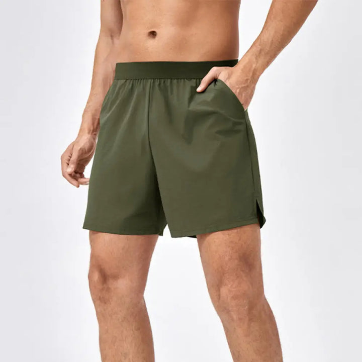 Buddha Stones Men’s Casual Loose Nylon Quick Dry Sports Shorts With Pockets - Green / US/UK/AU36，EU46 (S) - Men’s Shorts
