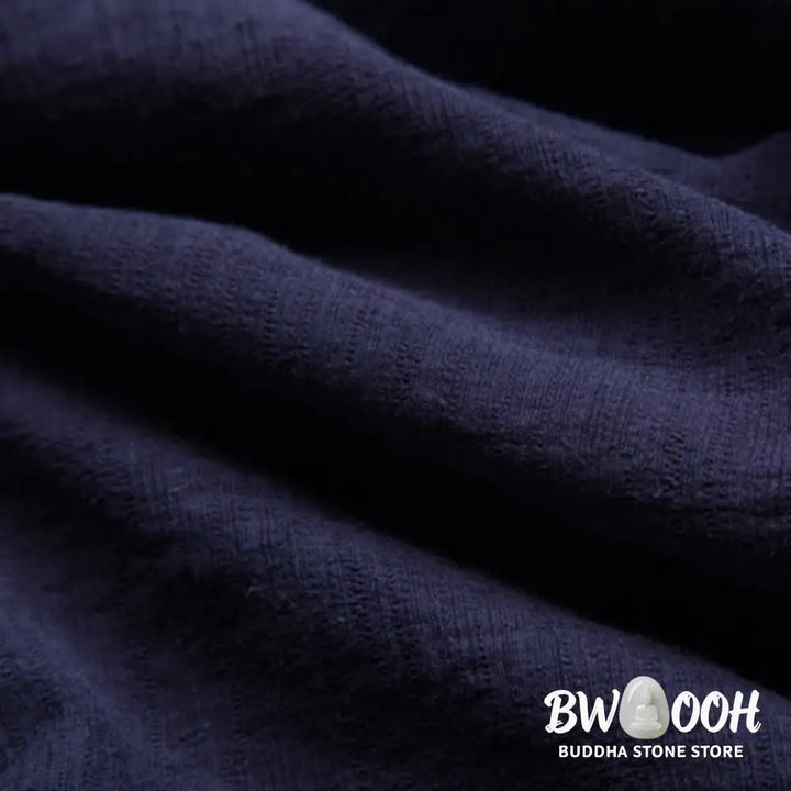 Buddha Stones Men’s Short Sleeve Shirt With Pocket V Neck Cardigan Comfort Cotton Linen Shirt - Men’s Shirts