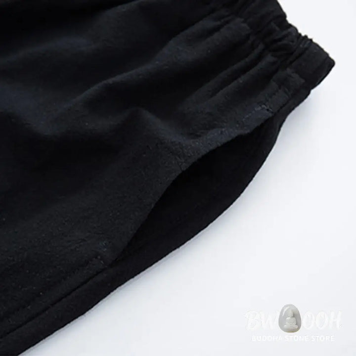 Buddha Stones Men’s Solid Color Cotton Linen Casual Drawstring Pants With Pockets - Men’s Pants