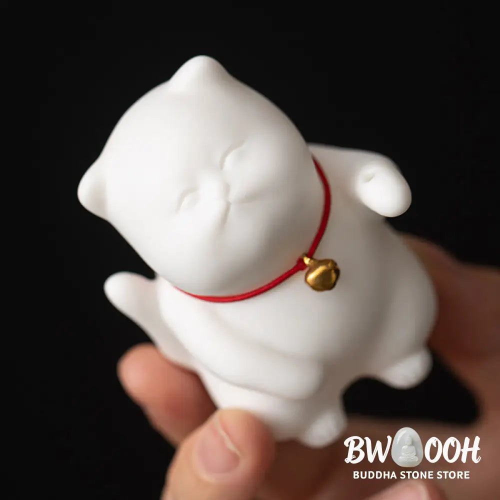 BWOOOH ceramic incense burner - Mini Cute Cat Ceramic Healing Incen