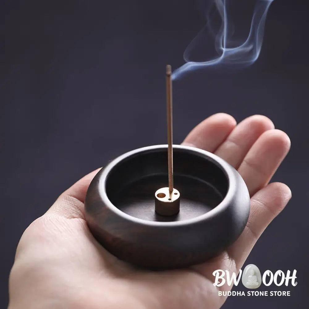 BWOOOH handcrafted incense burner - Mini Ebony Wood Rosewood Meditation