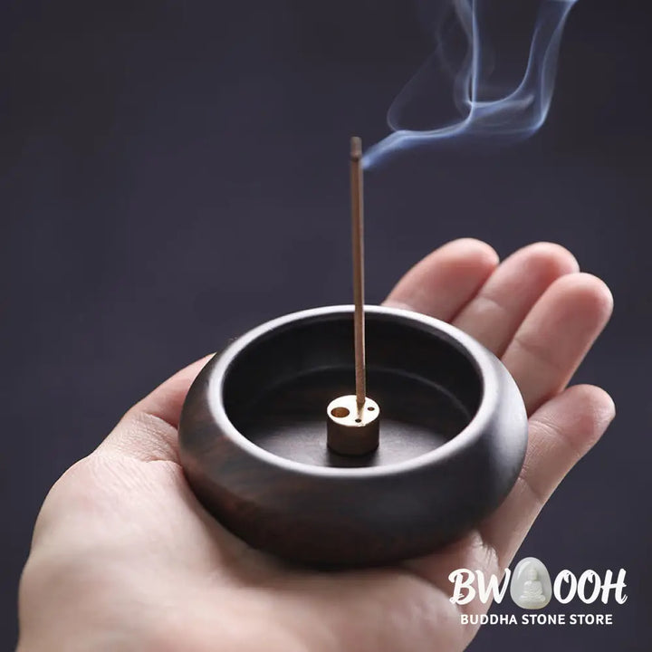 BWOOOH handcrafted incense burner - Mini Ebony Wood Rosewood Meditation