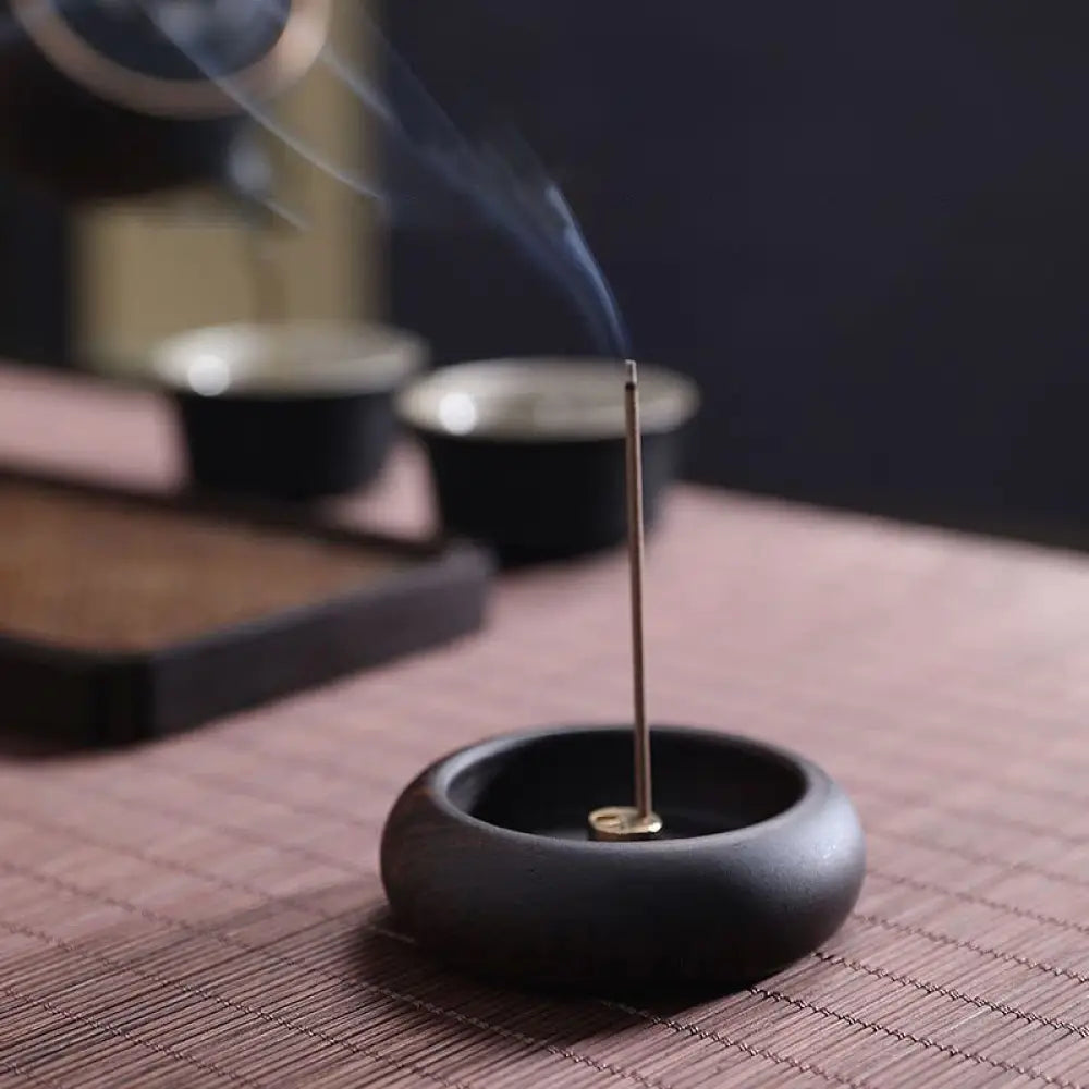 BWOOOH handcrafted incense burner - Mini Ebony Wood Rosewood Meditation